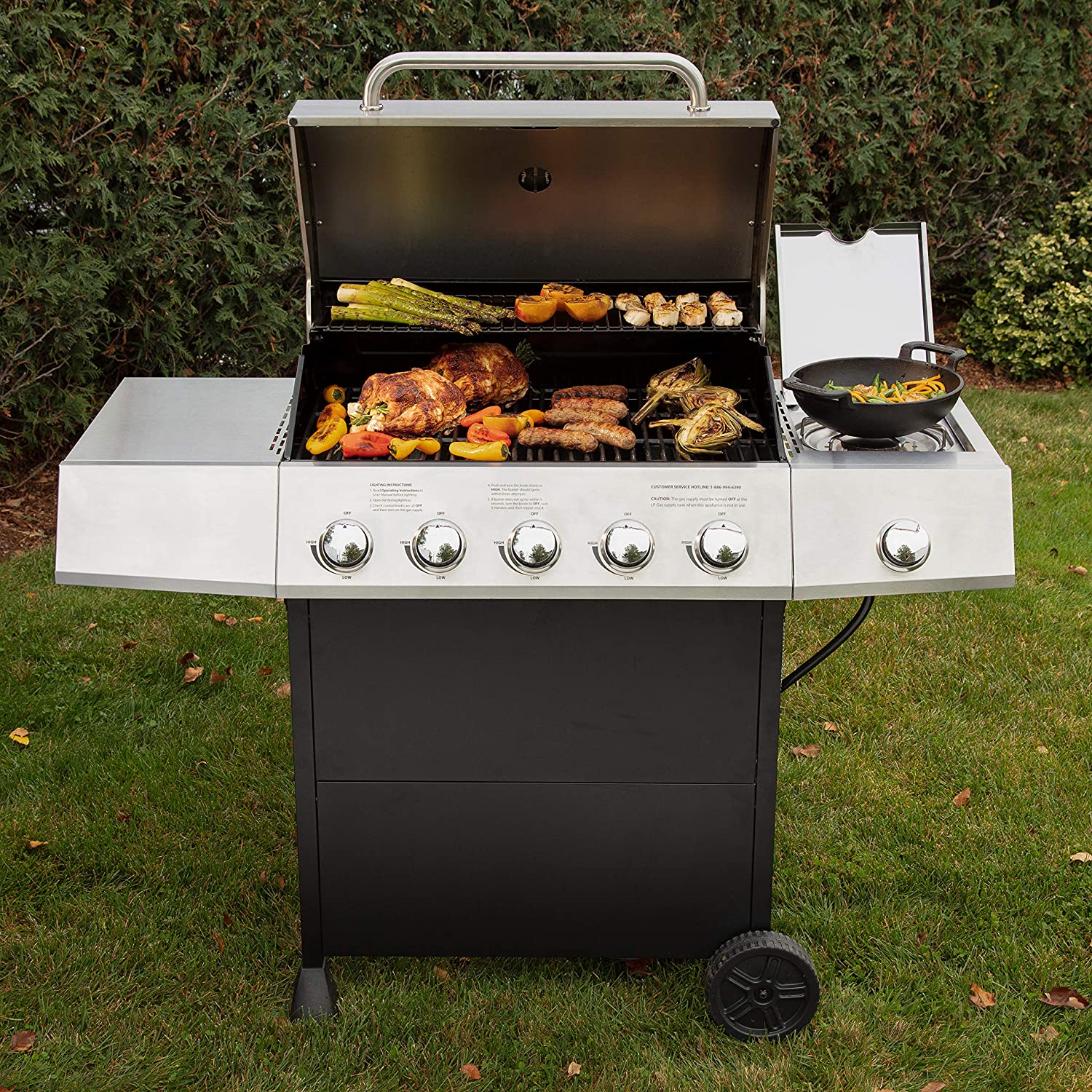 CGG-8500 Five-Burner Gas Grill with Side Burner - Image 4