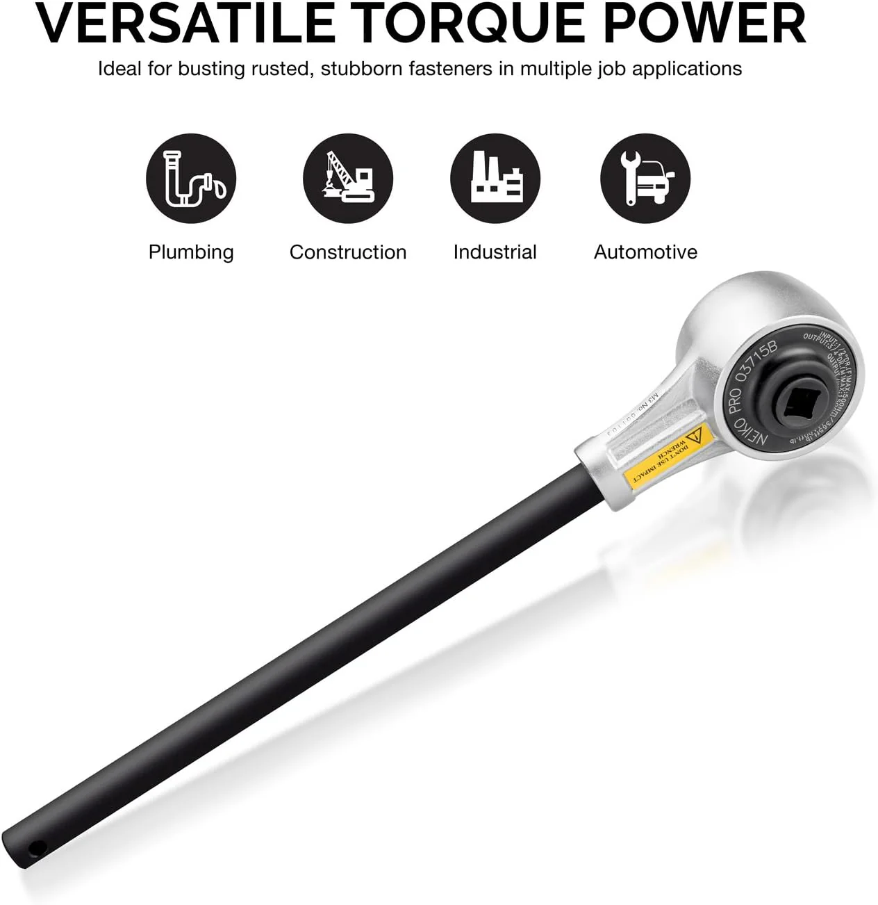 PRO 03715B 1/2" Drive Torque Wrench, 1100 Foot-Pound Heavy Duty Torque Multiplier Wrench, Cr-Mo and Chrome-Vanadium - Image 3
