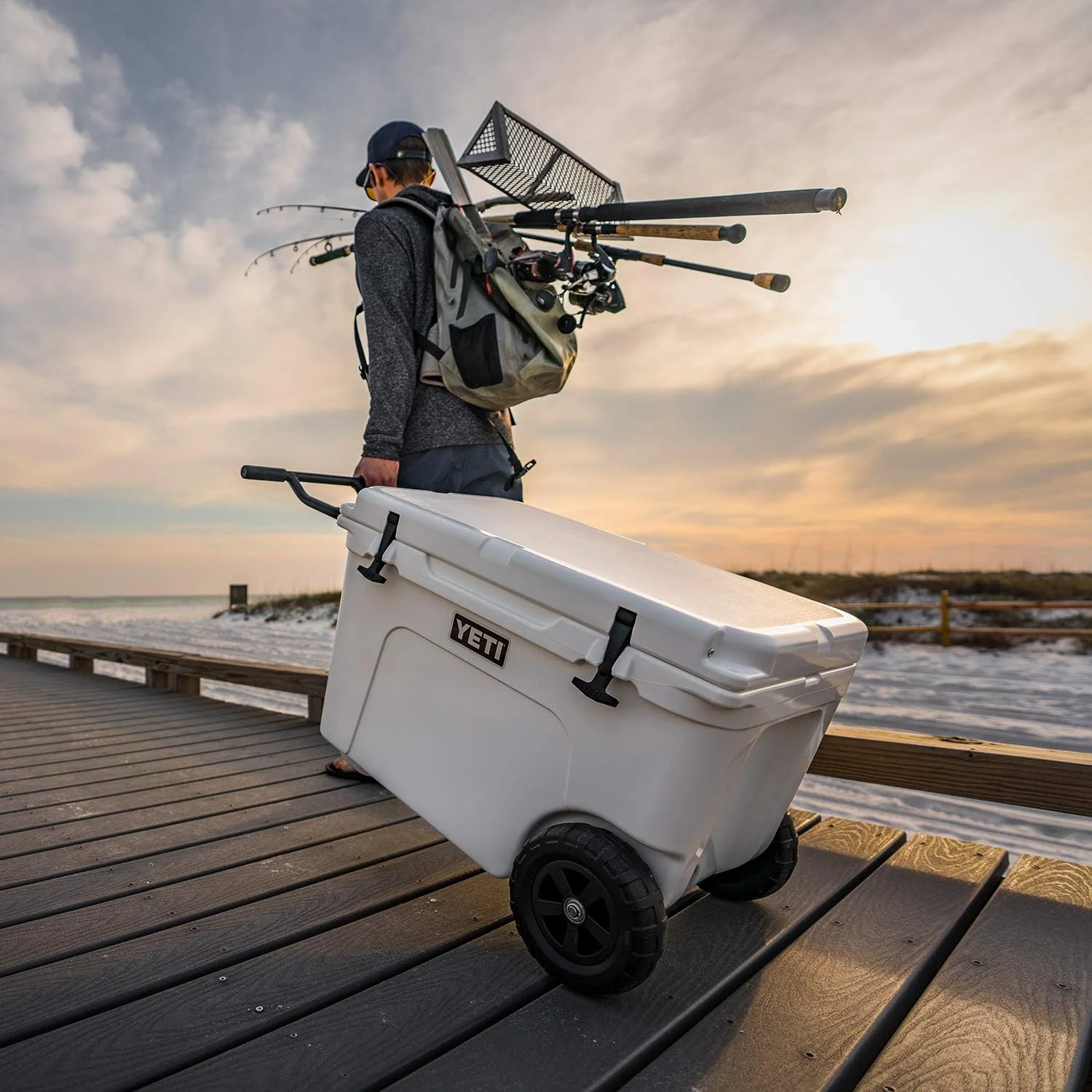 YETI Tundra Haul Wheeled Cooler, Navy - Image 7