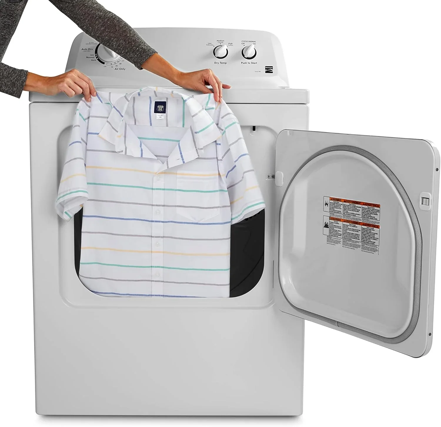 Kenmore Front Load Electric Dryer With Wrinkle Guard, 29in, 7.0 Cu. Ft., White - 62332 - Image 5