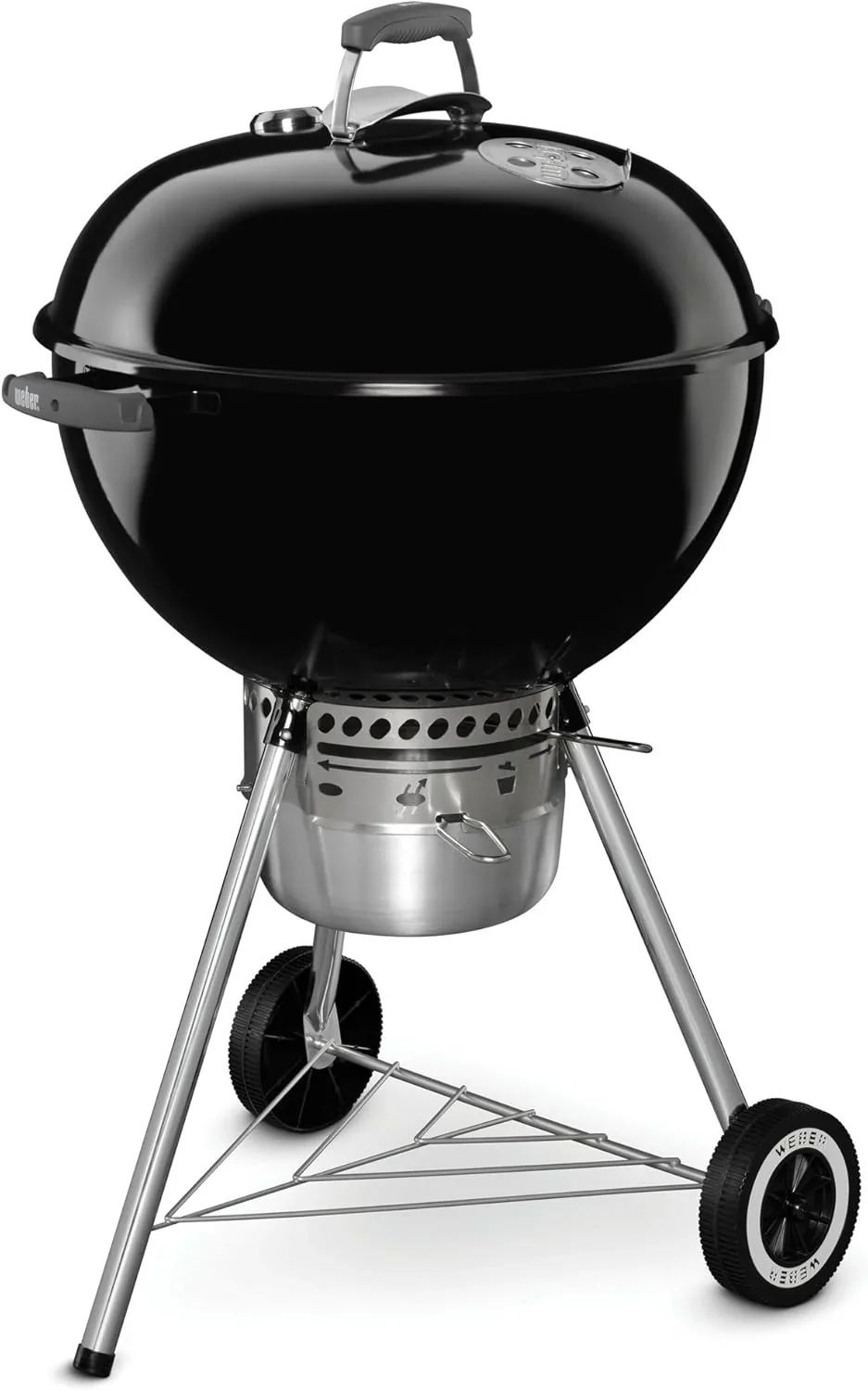 Weber Original Kettle Premium Charcoal Grill, 22-Inch, Black Outdoor BBQ Grill with Built‑In - Image 2