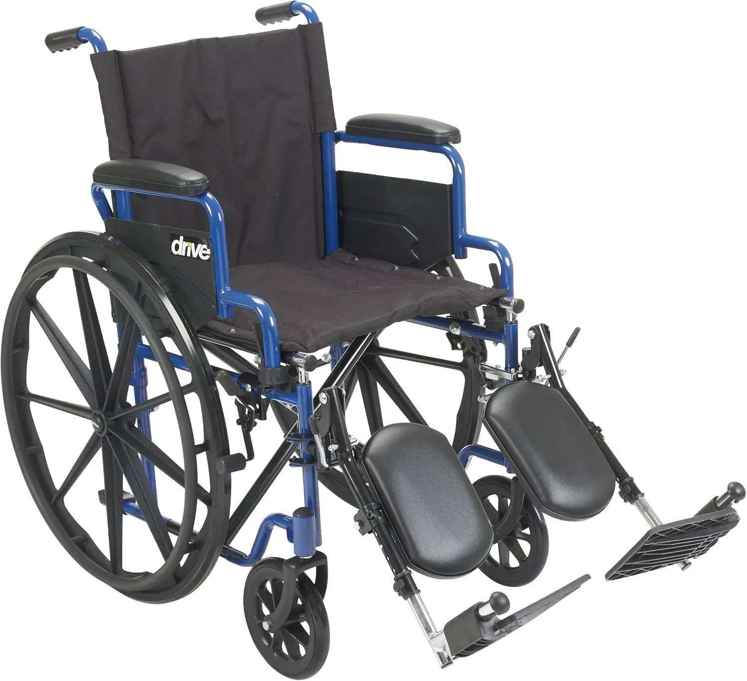 Blue Racing-Style Wheelchair With Swing-Away Footrests, 18 Inches - 530-1-G