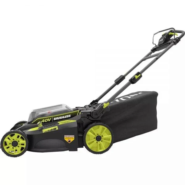 40V Brushless 20 in. Walk Behind Self Propelled Mower String Trimmer Leaf Blower with (2) Batteries and (2) Chargers - Image 5