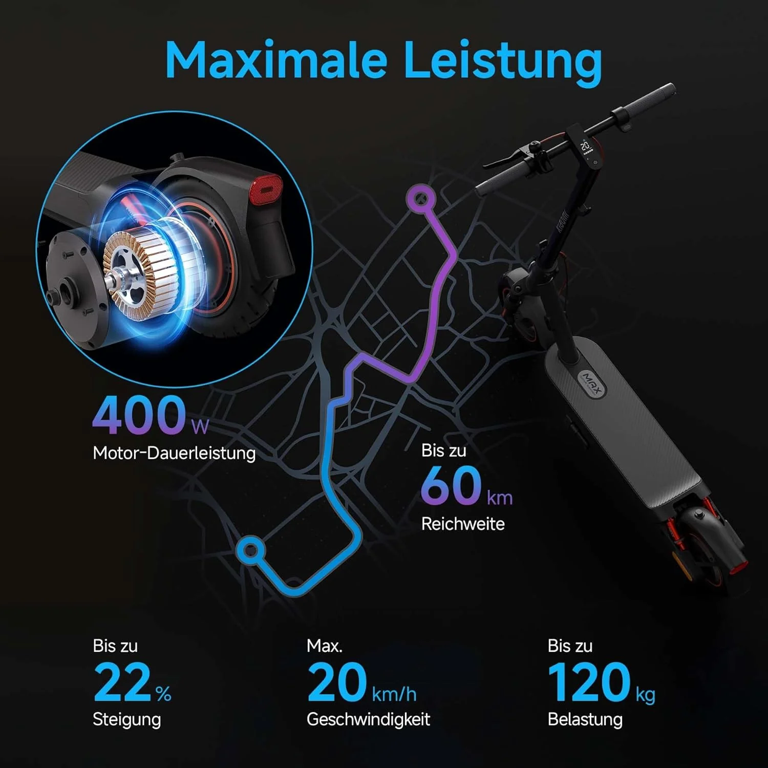 Xiaomi E-Scooter with German Road Legal (Max 20 km/h, Up to 70 km Range & 25 Percent Incline, Pneumatic Tyres, Dual Brakes, Display, Aluminium Body, App) - Image 8