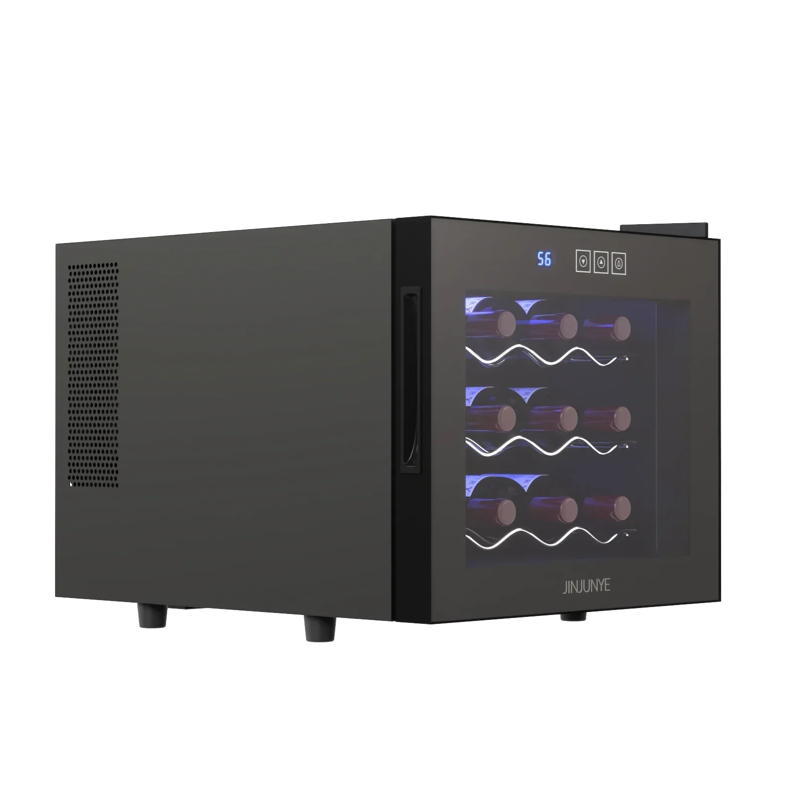 JINJUNYE Countertop Wine Cooler Refrigerator, 12 Bottle, Glass Door - Image 9