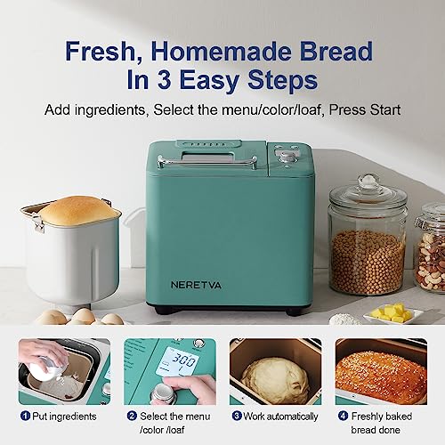 Neretva Automatic Bread Maker Machine With Sourdough Setting - 20-in-1 - Image 5