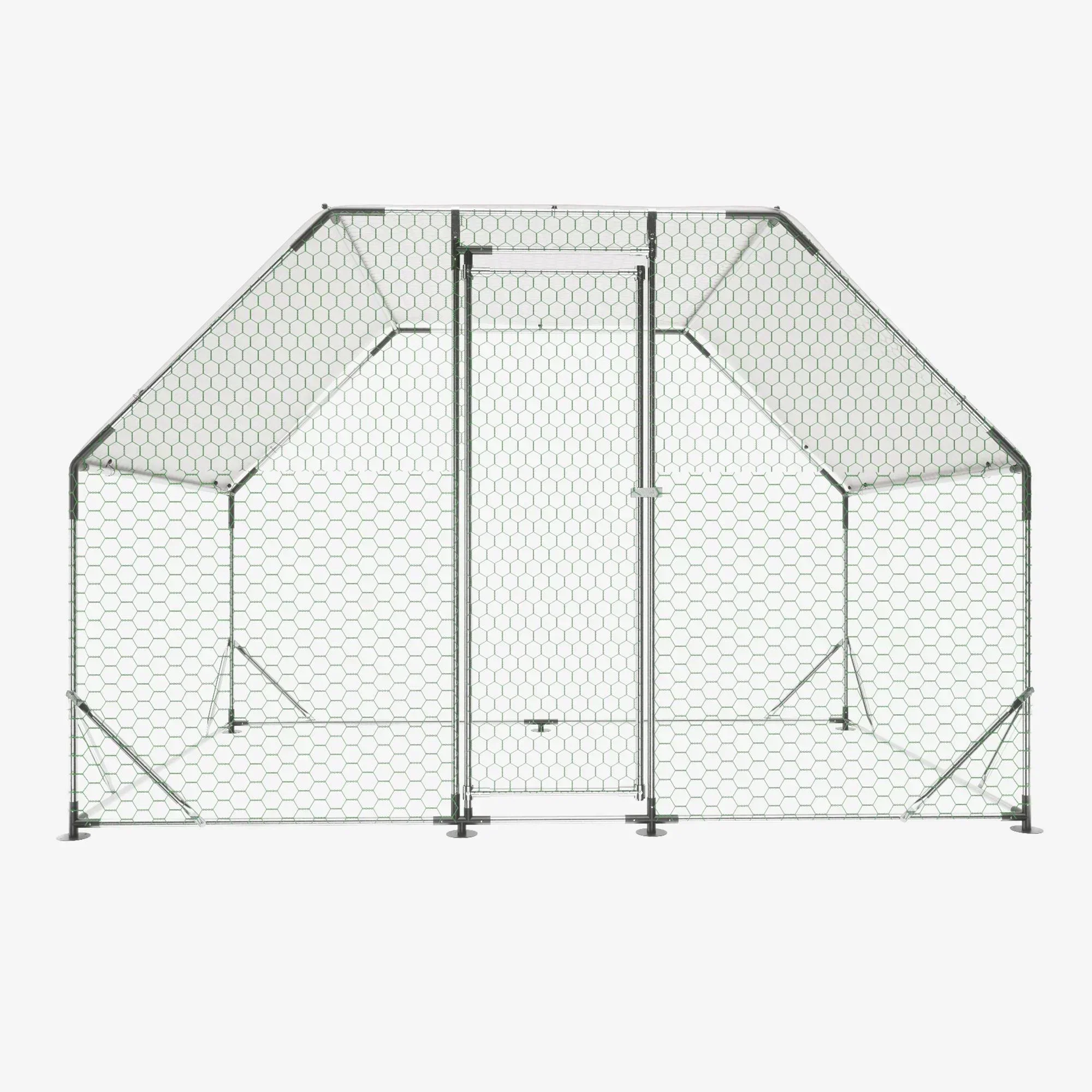 Seizeen Walk-In Chicken Coop Run for 6-8 Chickens, 10FT - Waterproof Galvanized Wire - Image 7
