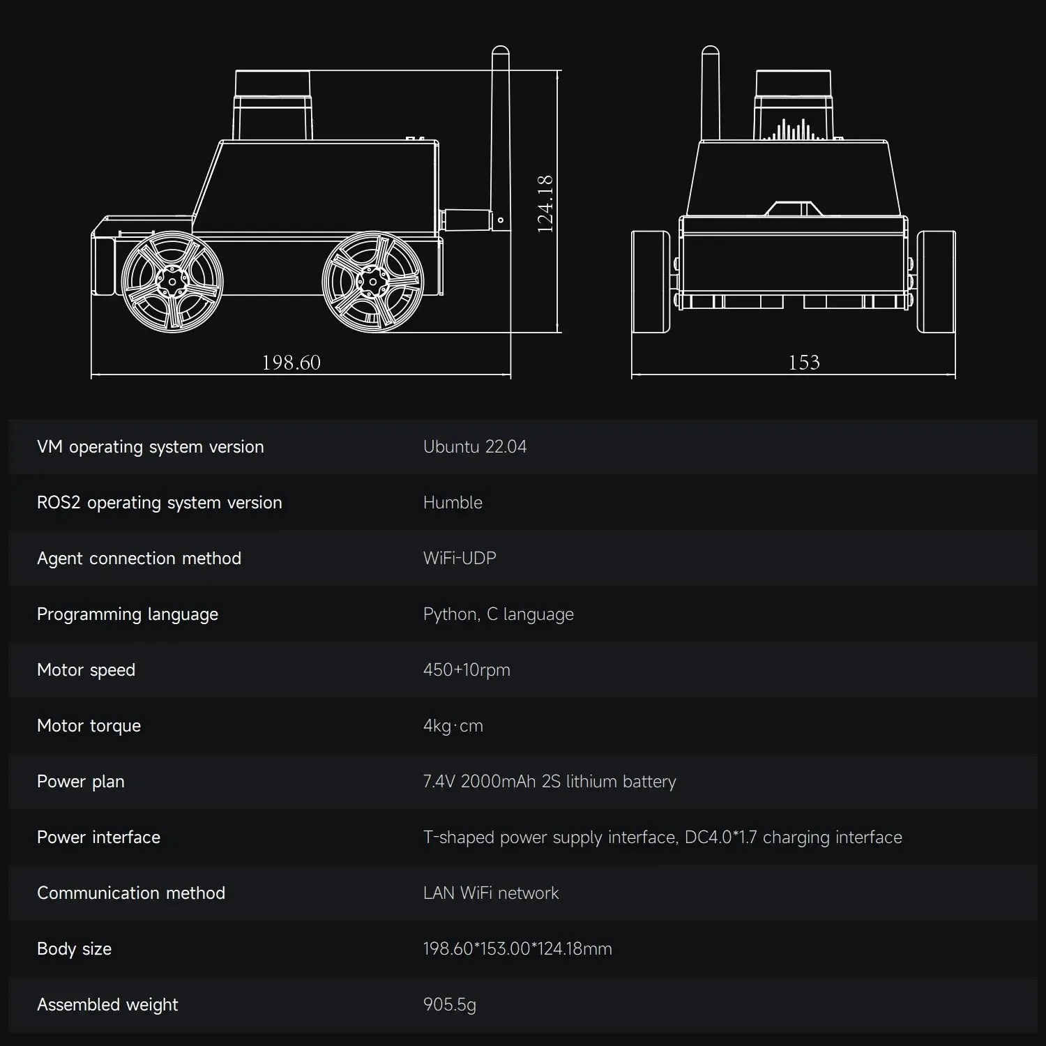 Robot Car Kit Virtual Machine Control Programmable Toy With Metal Motor 2MP Camera Adopt ROS2-Humble Python3 Programming - Image 5