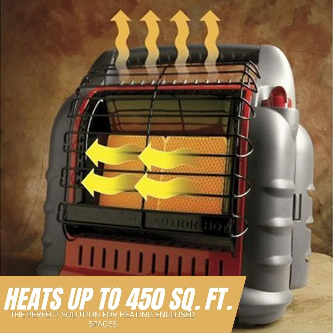 Mr. Heater Portable Big Buddy Propane Heater Bundle - 10-Ft Hose & Tank Adapter, 4 000 9 000 Or 18 000 BTU (3 Items) - Image 6