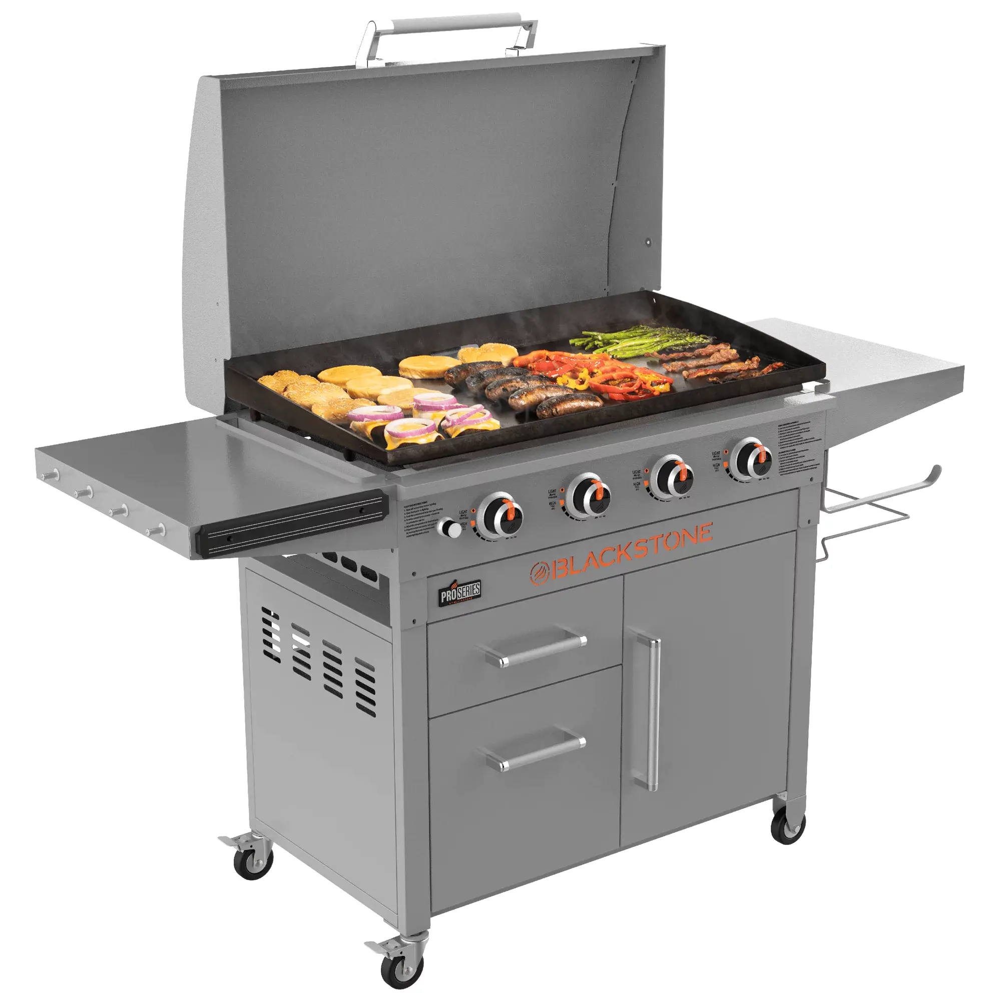 Blackstone ProSeries 4-Burner 36" Griddle Cooking Station with Hood - Image 9