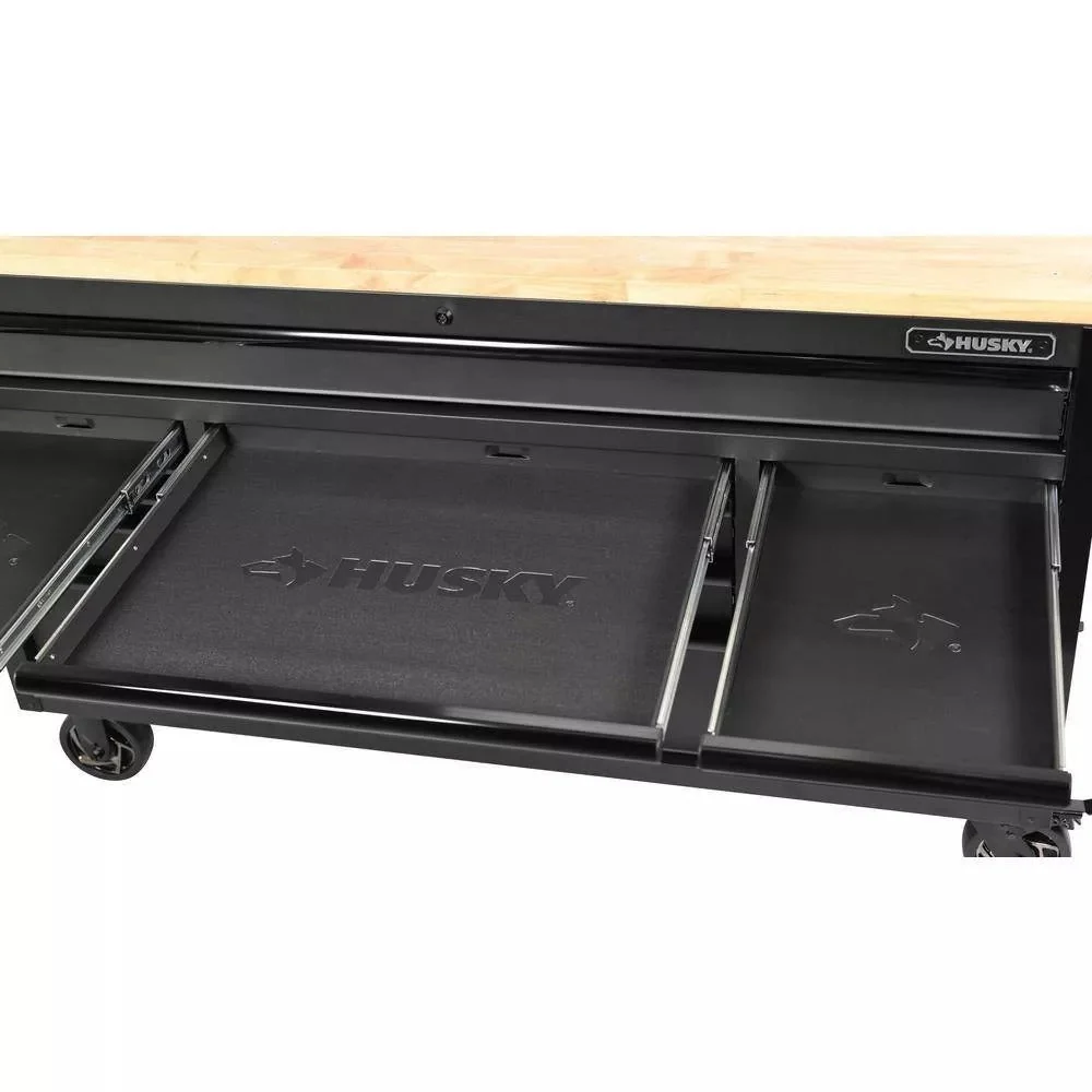 Heavy Duty 61 in. W x 23 in. D 15-Drawer Mobile Workbench with Solid Wood Top - Image 8