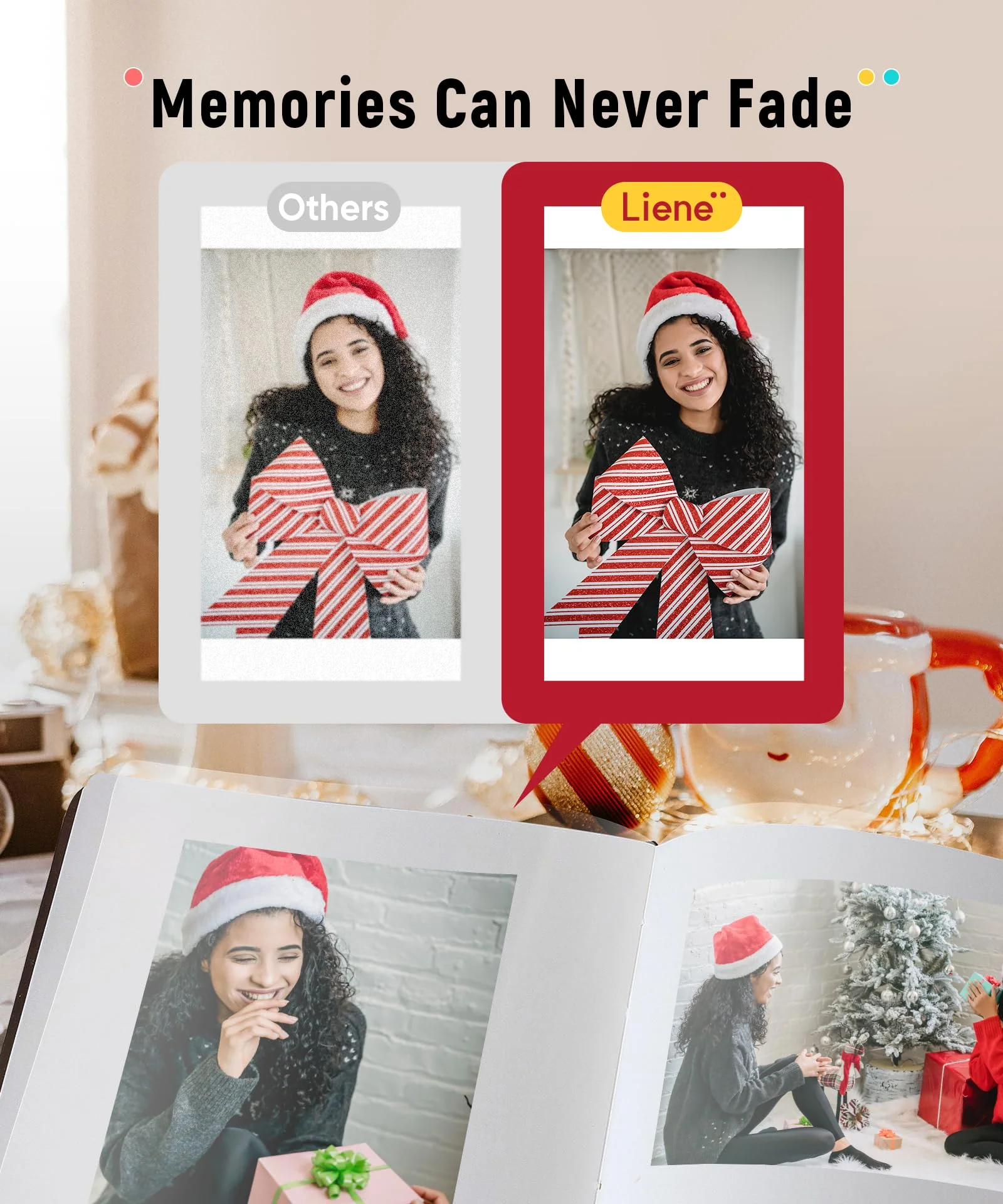 Liene 4×6 Photo Printer with Wi-Fi, 100 Sheets, Thermal-Dye Sublimation, for iPhone & Android - Image 5