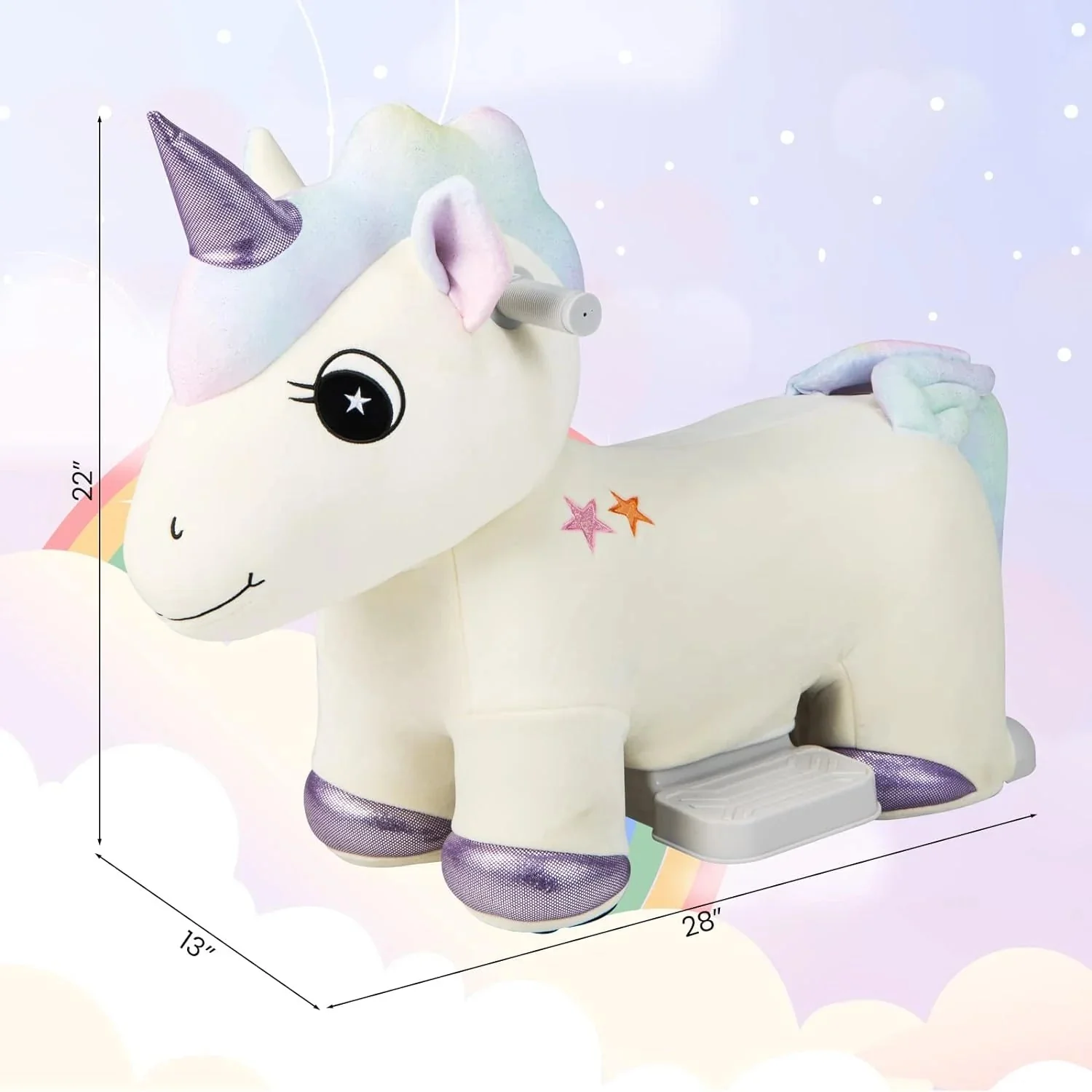 Kids Ride Unicorn, 6V Battery Powered Electric Animal Toy - Image 7