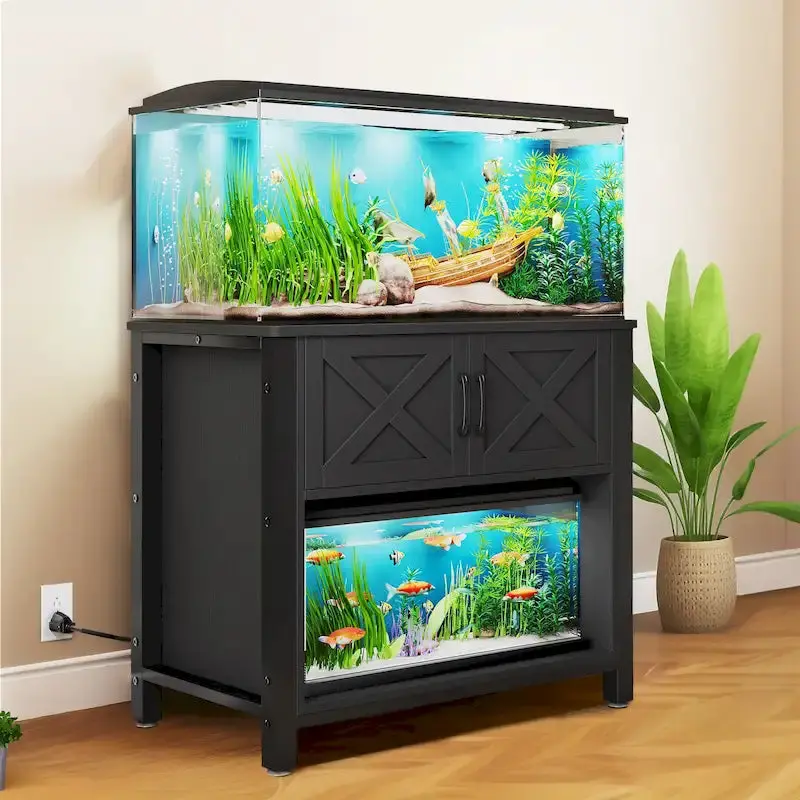 Moasis Aquarium Stand Cabinet For 40-50 Gallon Fish Tanks With Built-In Power Outlets - Image 2