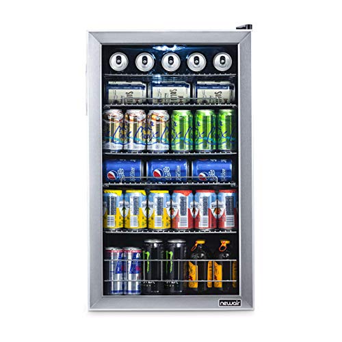 NewAir Beverage Refrigerator Cooler, 126 Cans, Stainless Steel, Right Hinge Glass Door - AB-1200 - Image 11