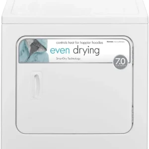 Kenmore Front Load Electric Dryer With Wrinkle Guard, 29in, 7.0 Cu. Ft., White - 62332