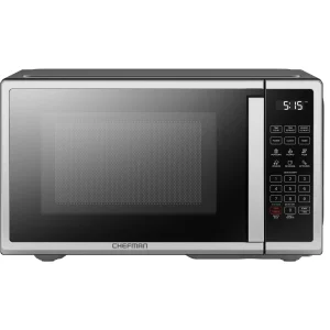 Chefman Countertop Microwave Oven, 0.9 Cu Ft, 900 Watts, Stainless Steel - CRJ55-SS-9