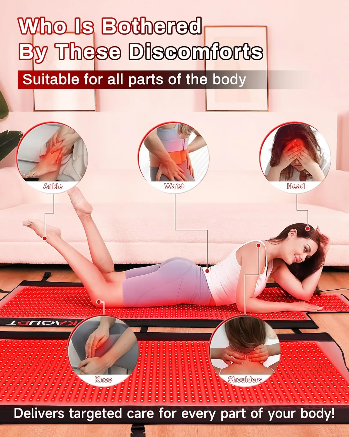 Red Light Therapy Mat, Medical-Grade TPU, 2570 LEDs, 73in x 33in - 2025 - Image 2