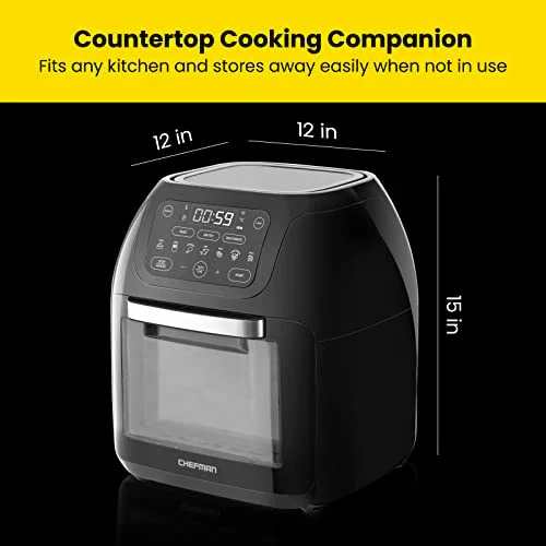 CHEFMAN Multifunctional Digital Air Fryer Rotisserie Dehydrator Convection Oven - 10-Liter - Image 2