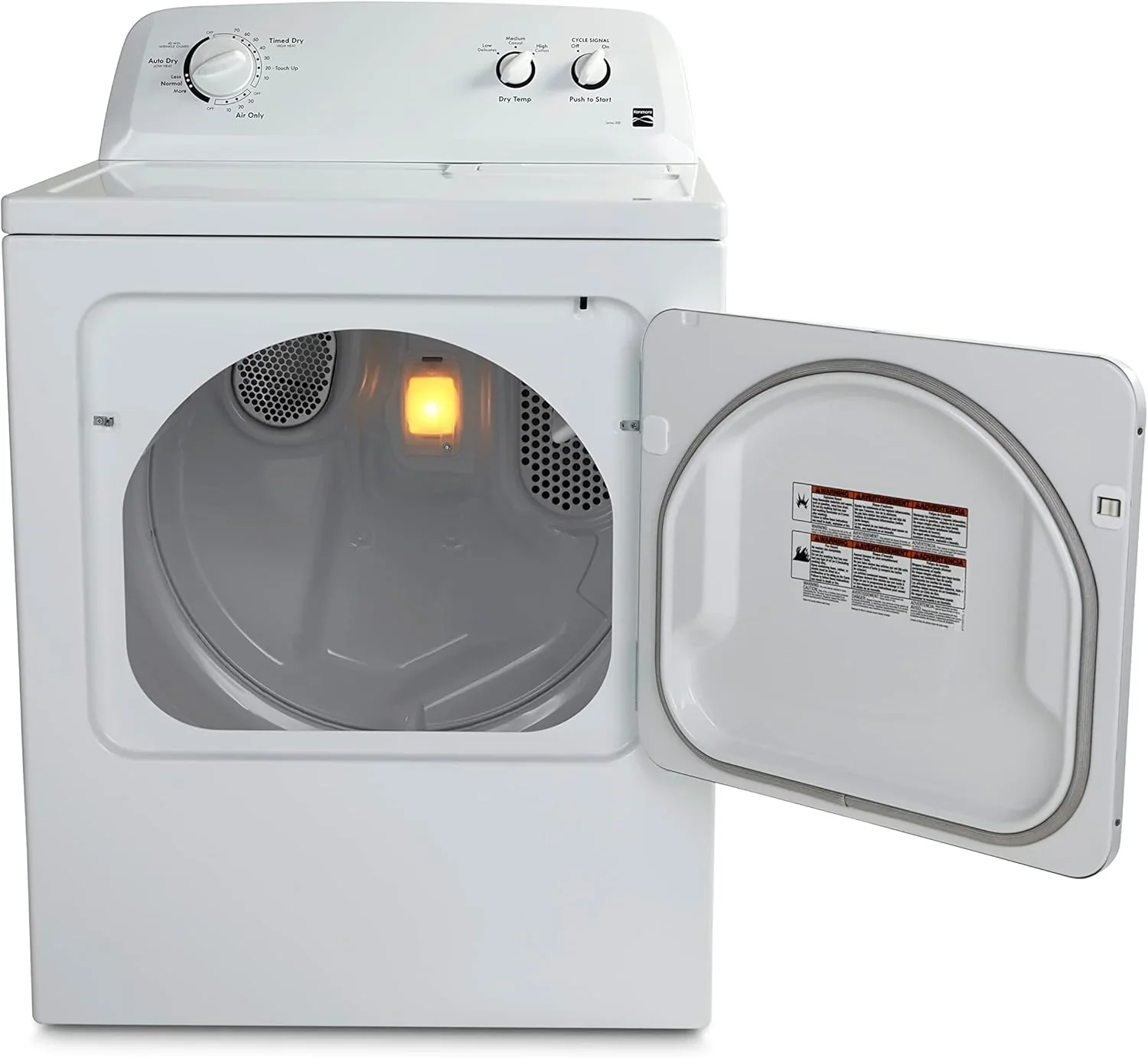 Kenmore Front Load Electric Dryer With Wrinkle Guard, 29in, 7.0 Cu. Ft., White - 62332 - Image 7