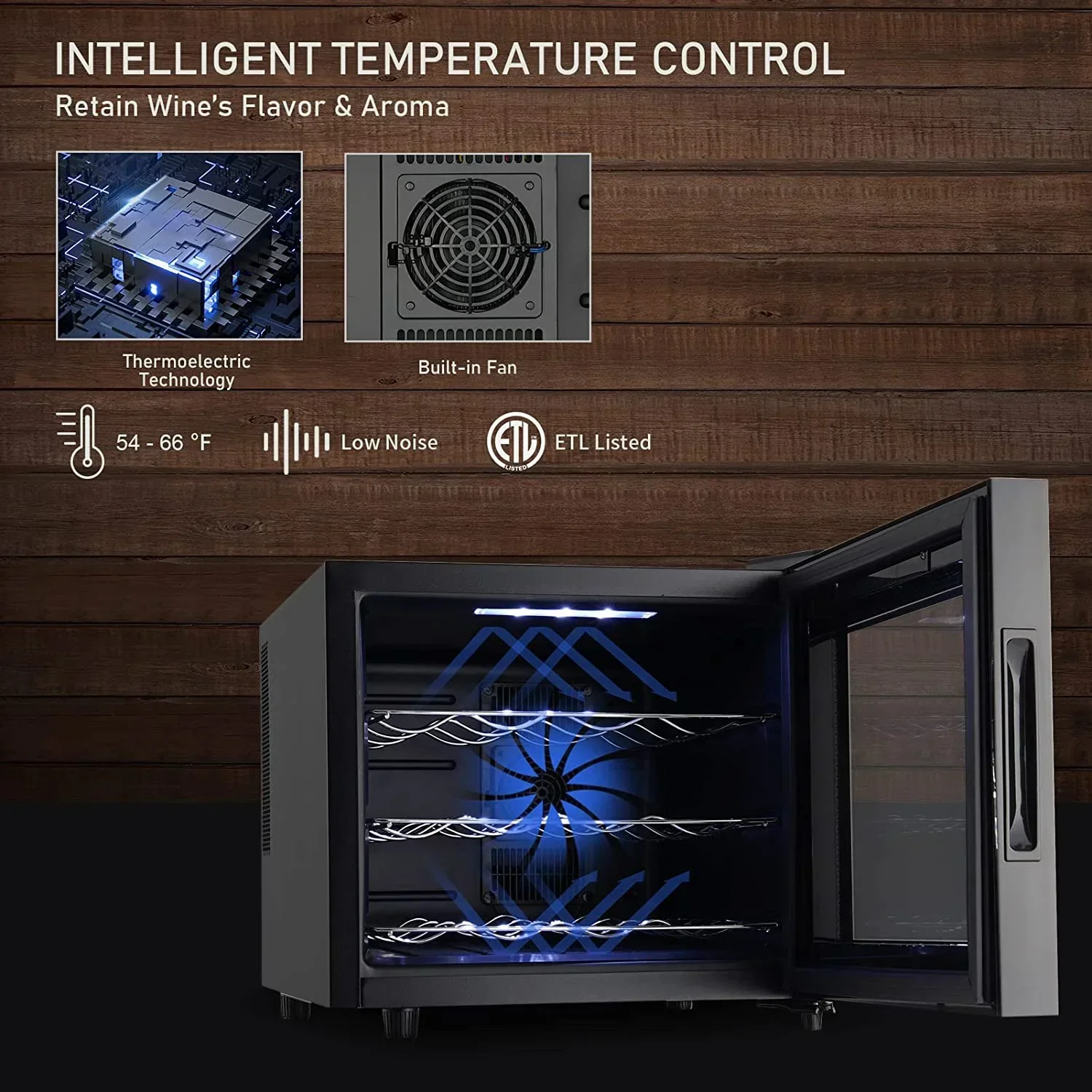 JINJUNYE Countertop Wine Cooler Refrigerator, 12 Bottle, Glass Door - Image 14