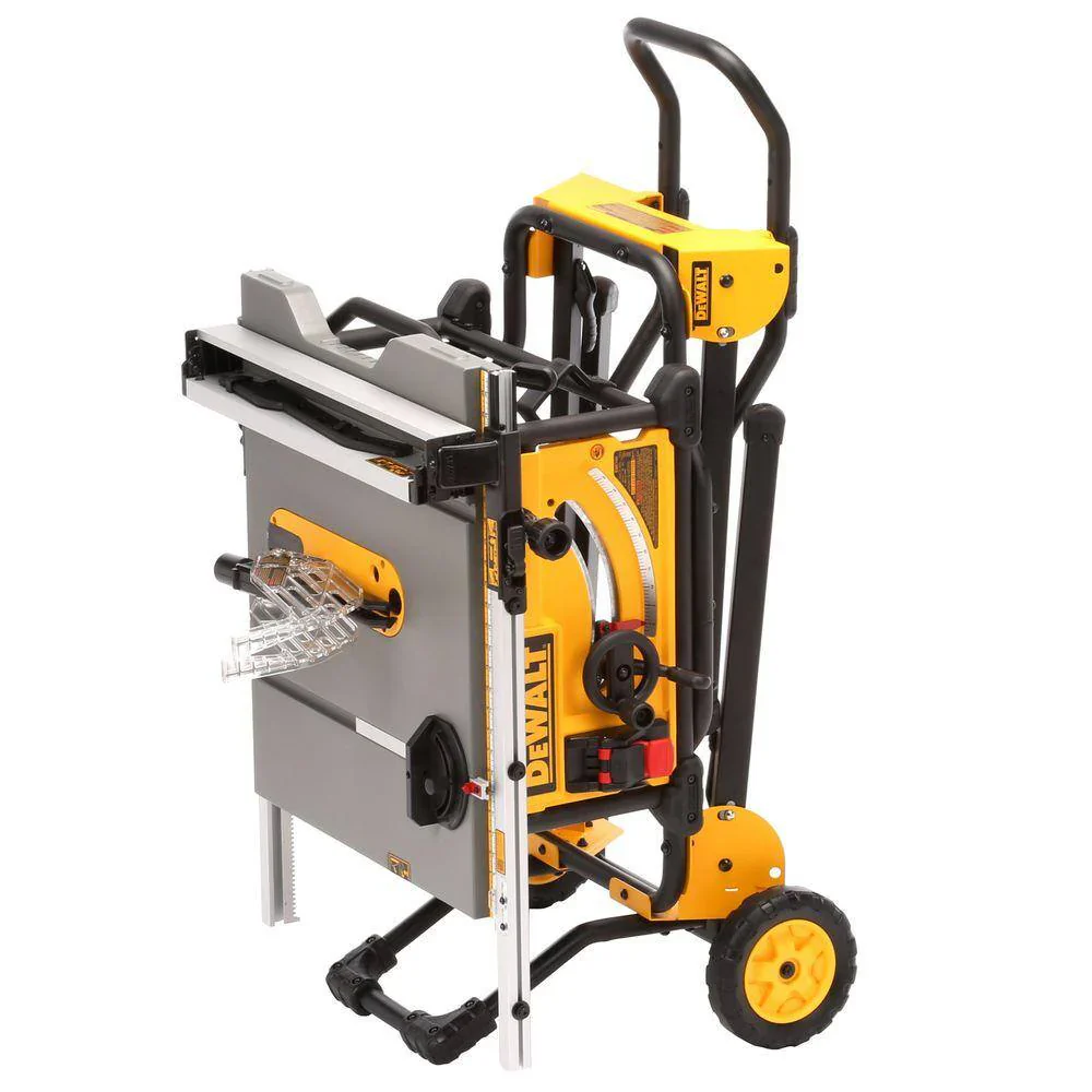15 Amp Corded 10 in. Job Site Table Saw with Rolling Stand DWE7491RS - Image 6