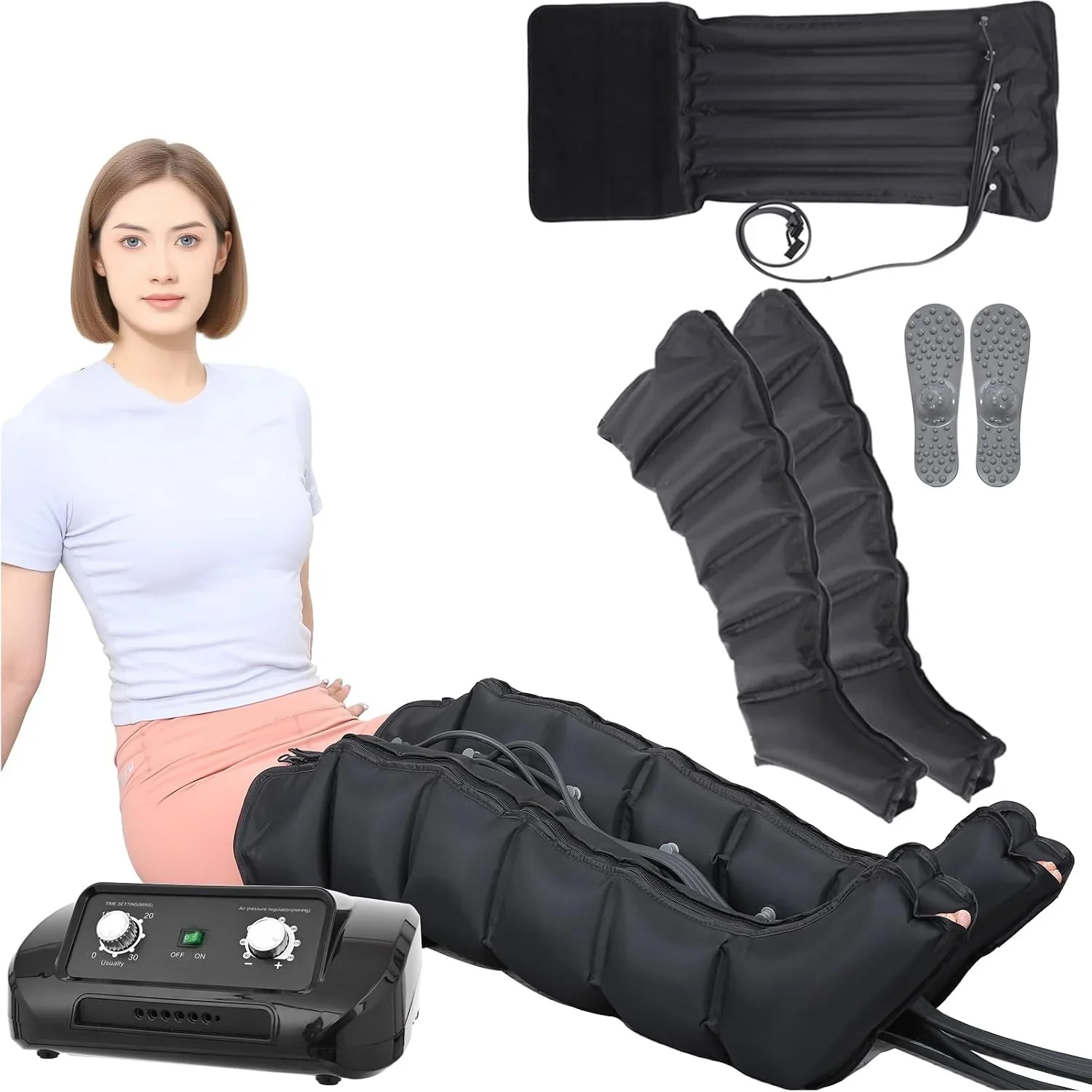Generic 6-Chamber Compression Massage Boots For Legs, Abdomen And Arms - 1 - Image 2