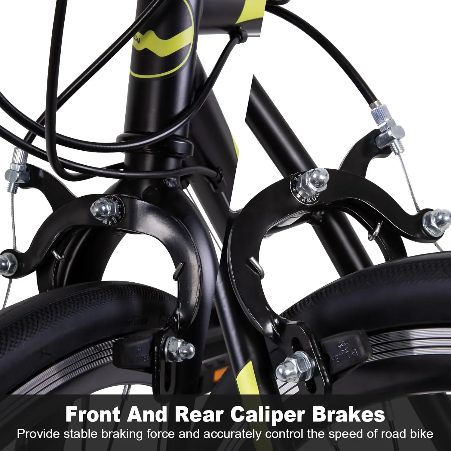 WEIZE Road Bike, 700C Wheel City Commuter Bicycle, Shimano 14 Speed Drop Bar, Racing Adult Bike with Caliper Brakes, High-Carbon Steel Hybrid Bikes - Image 12