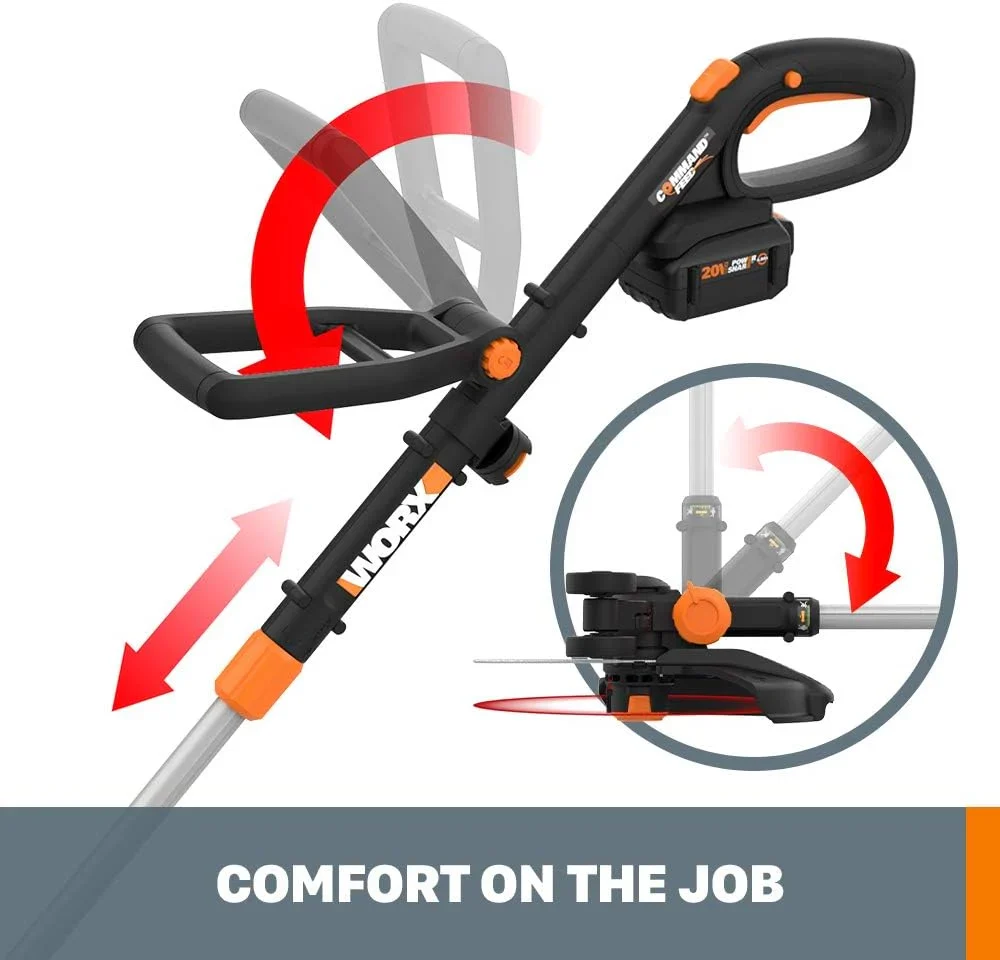 20V GT Revolution 12" 4.0Ah Cordless String Trimmer & Turbine Leaf Blower Power Share Combo Kit - WG930.3 (Batteries & Charger Included) - Image 13