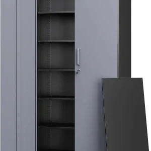 Letaya Metal Garage Storage Cabinets with Lock-72 Tall Tool Organizer Steel Lockers