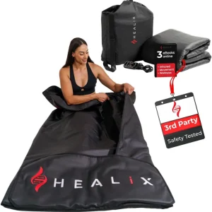 Healix Infrared Sauna Blanket, Zero EMF, 77-176F, Carbon Fiber Heating
