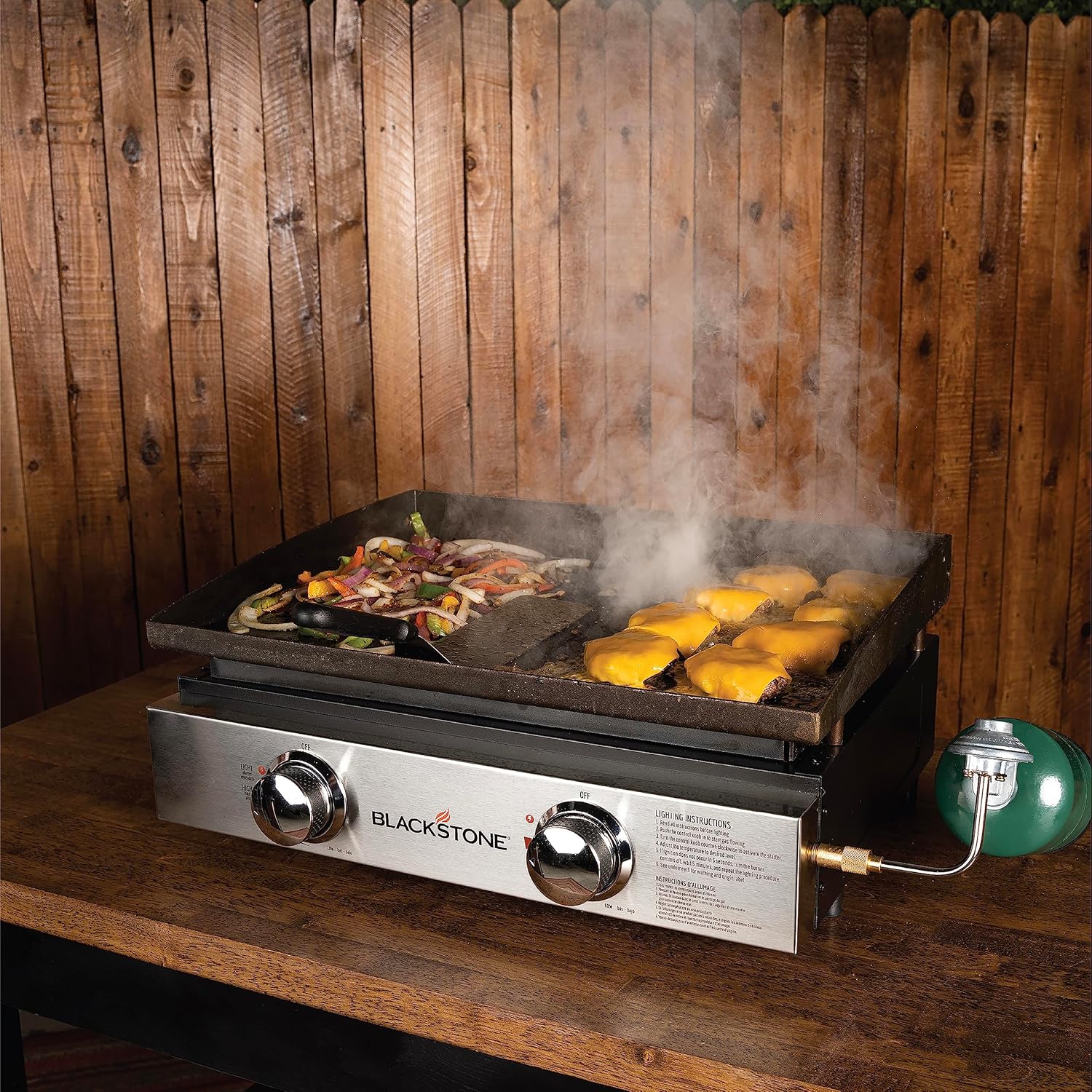 Blackstone 1666 22” Tabletop Griddle with Stainless Steel Faceplate, Powder Coated Steel, Black - Image 10