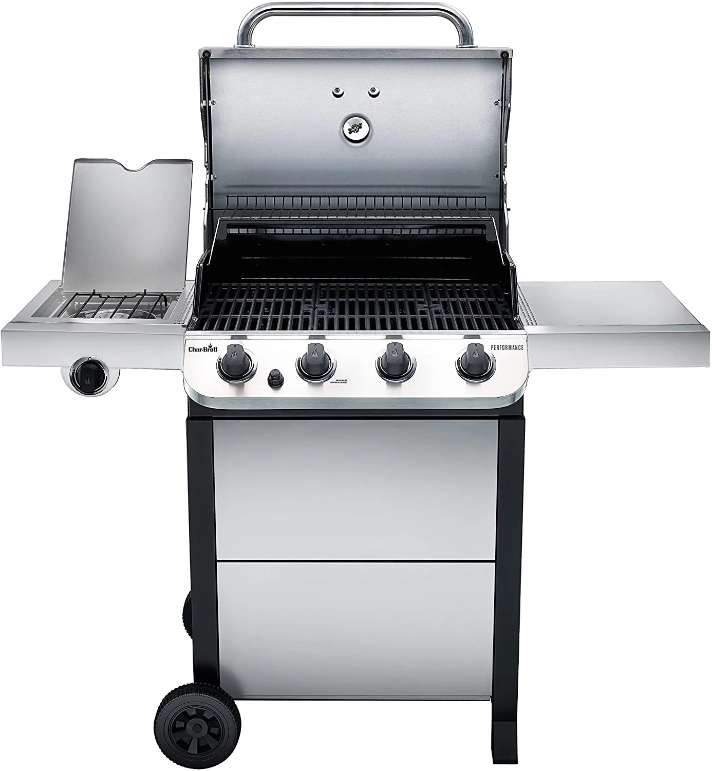 Char-Broil 463377319 Performance 4-Burner Cart Style Liquid Propane Gas Grill, Stainless Steel - Image 4