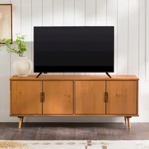 Mid-Century Modern Solid Wood TV Console by Middlebrook