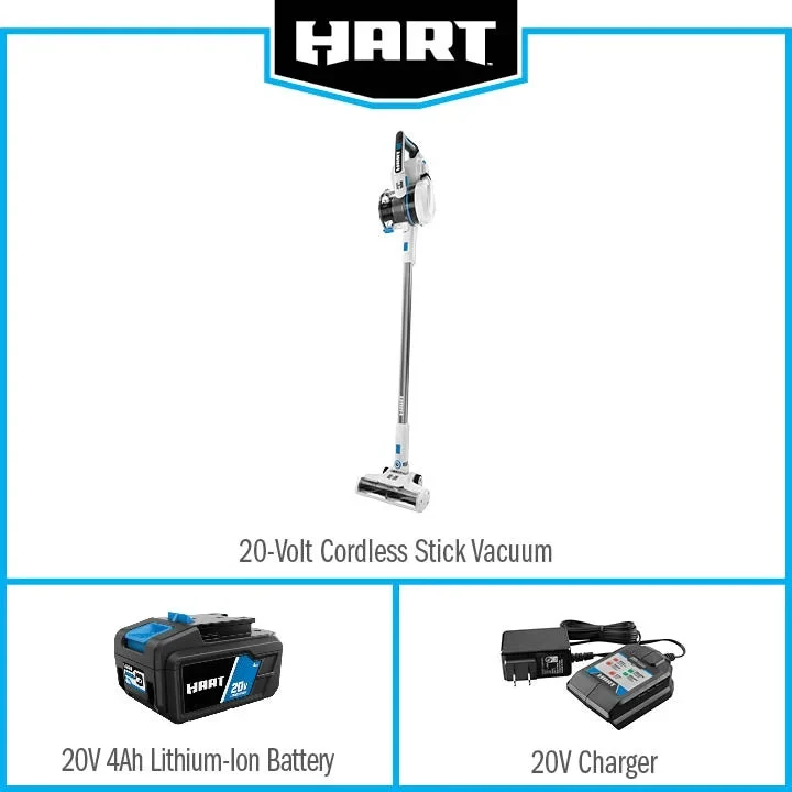 HART 20V Cordless Stick Vacuum Kit With 4.0Ah Lithium-Ion Battery - Image 10
