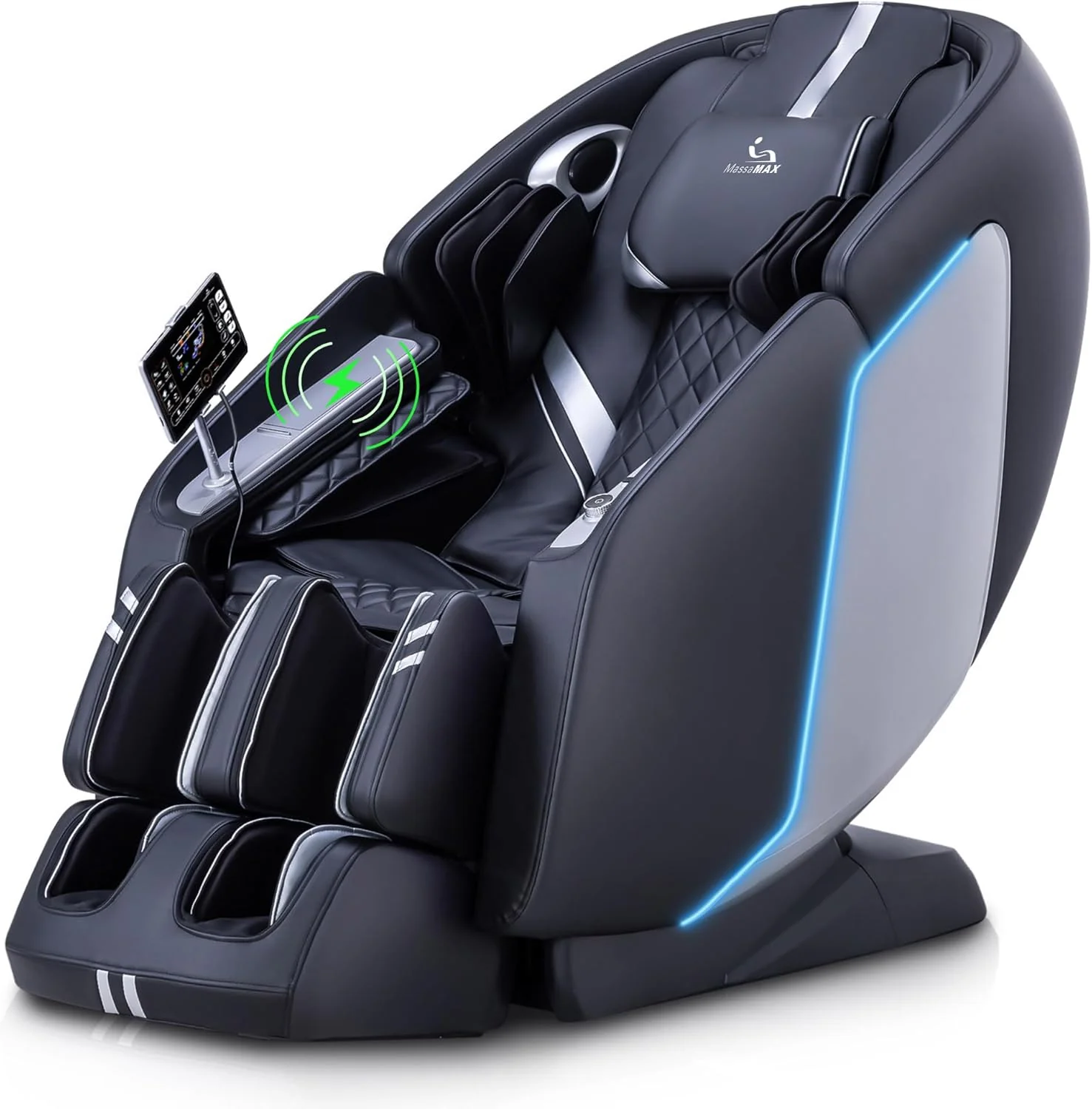 MassaMAX 4D Full Body Massage Chair With Zero Gravity, 15 Modes, Black - MT398