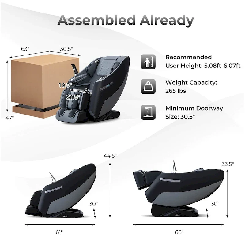 Costway Zero Gravity SL Track Full Body Massage Chair With Waist Heating - Image 11