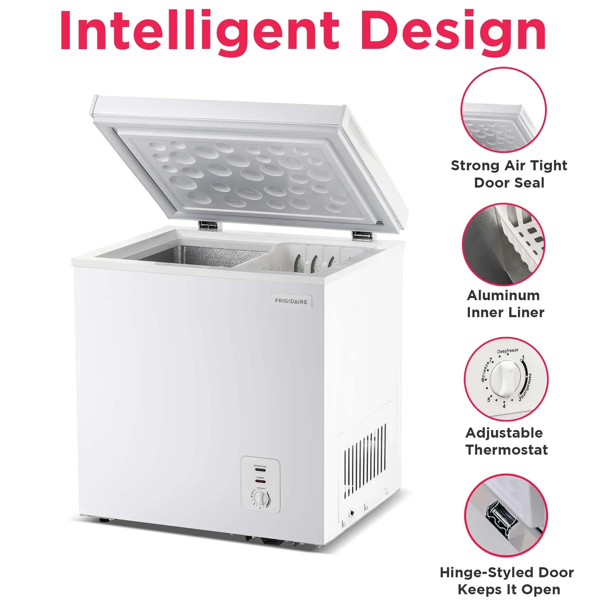 Frigidaire Chest Freezer, 2.1 Cu. Ft., White - Image 2