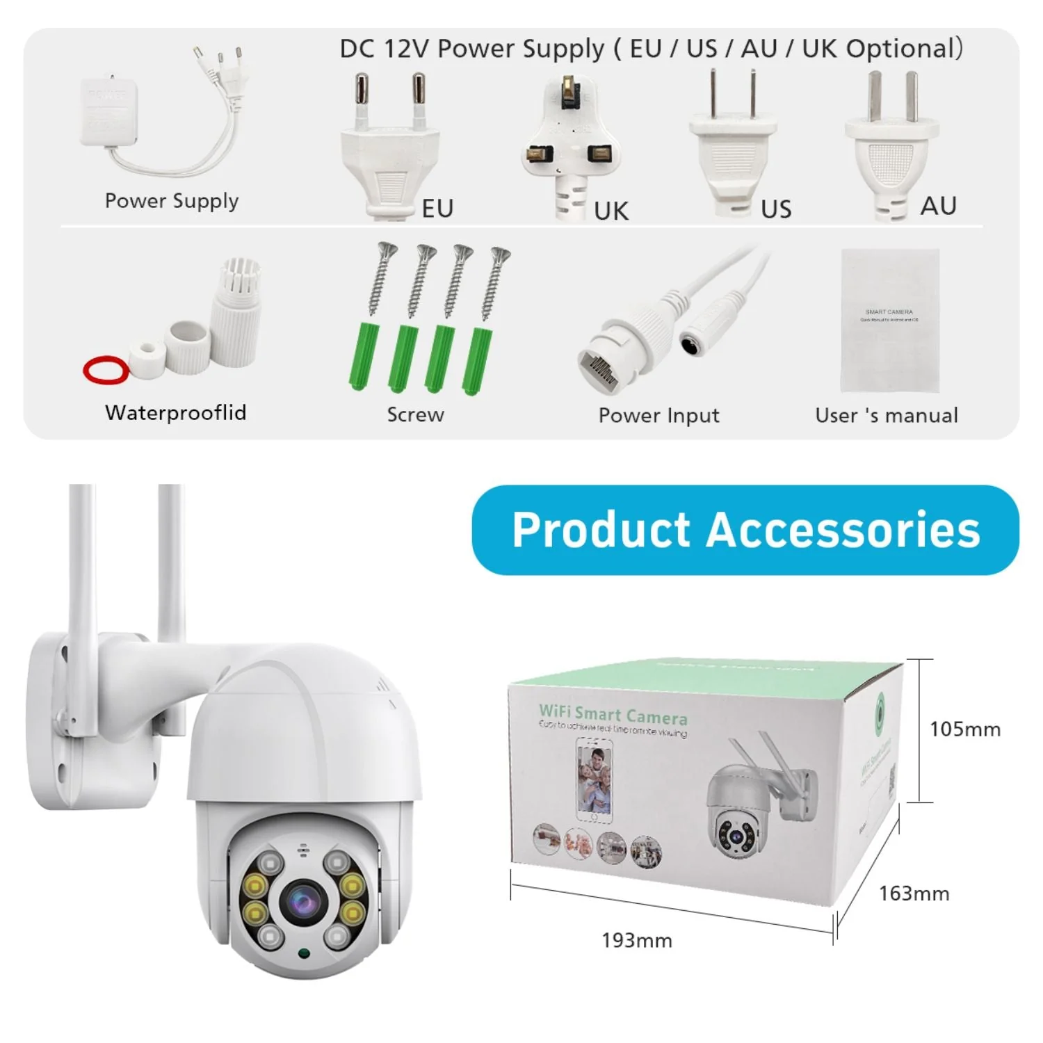 A8 White PTZ 1080P Smart Security Camera - Image 10