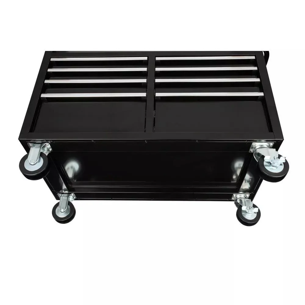 🔥46 in. W x 24 in. D 9-Drawer Gloss Black Deep Tool Chest Mobile Workbench - Image 2
