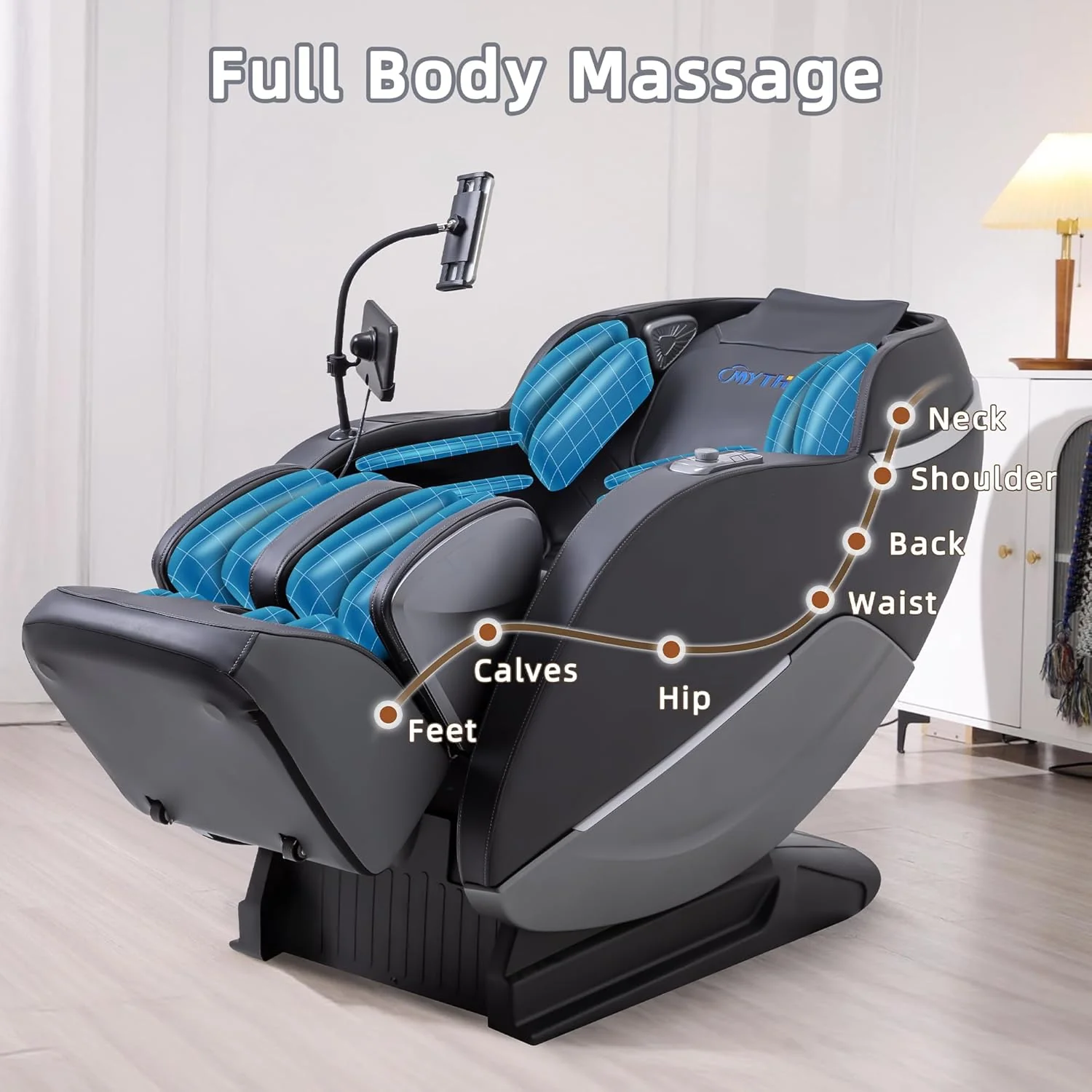 MYTHIA Full Body Zero Gravity Massage Chair With SL Track, 12 Auto Modes - A303C - Image 3