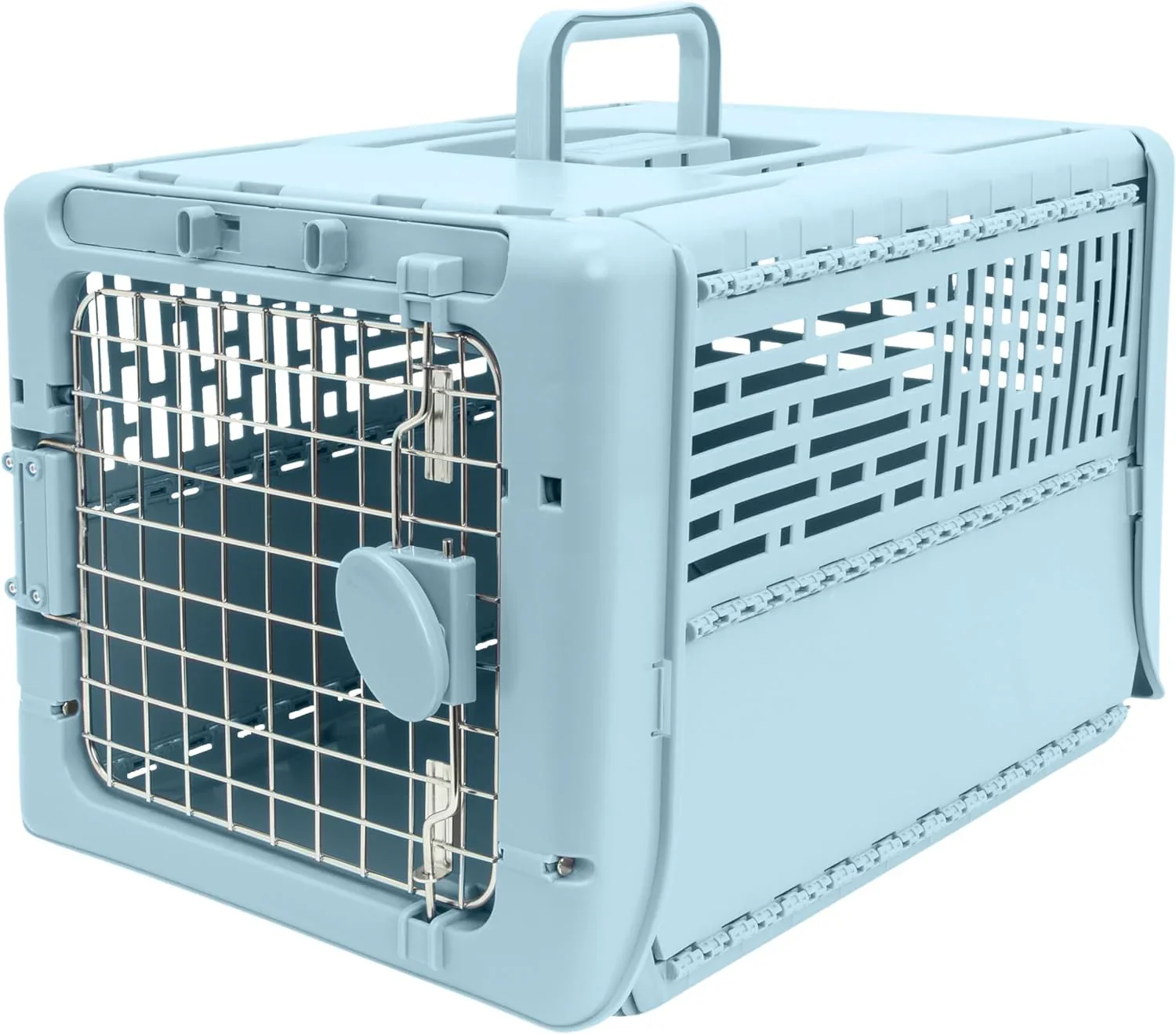 SportPet Designs Plastic Airline Approved Rolling Dog Kennel With Wire Door, XXX-Large, Gray, 48in L x 32in W x 36in H - Image 11