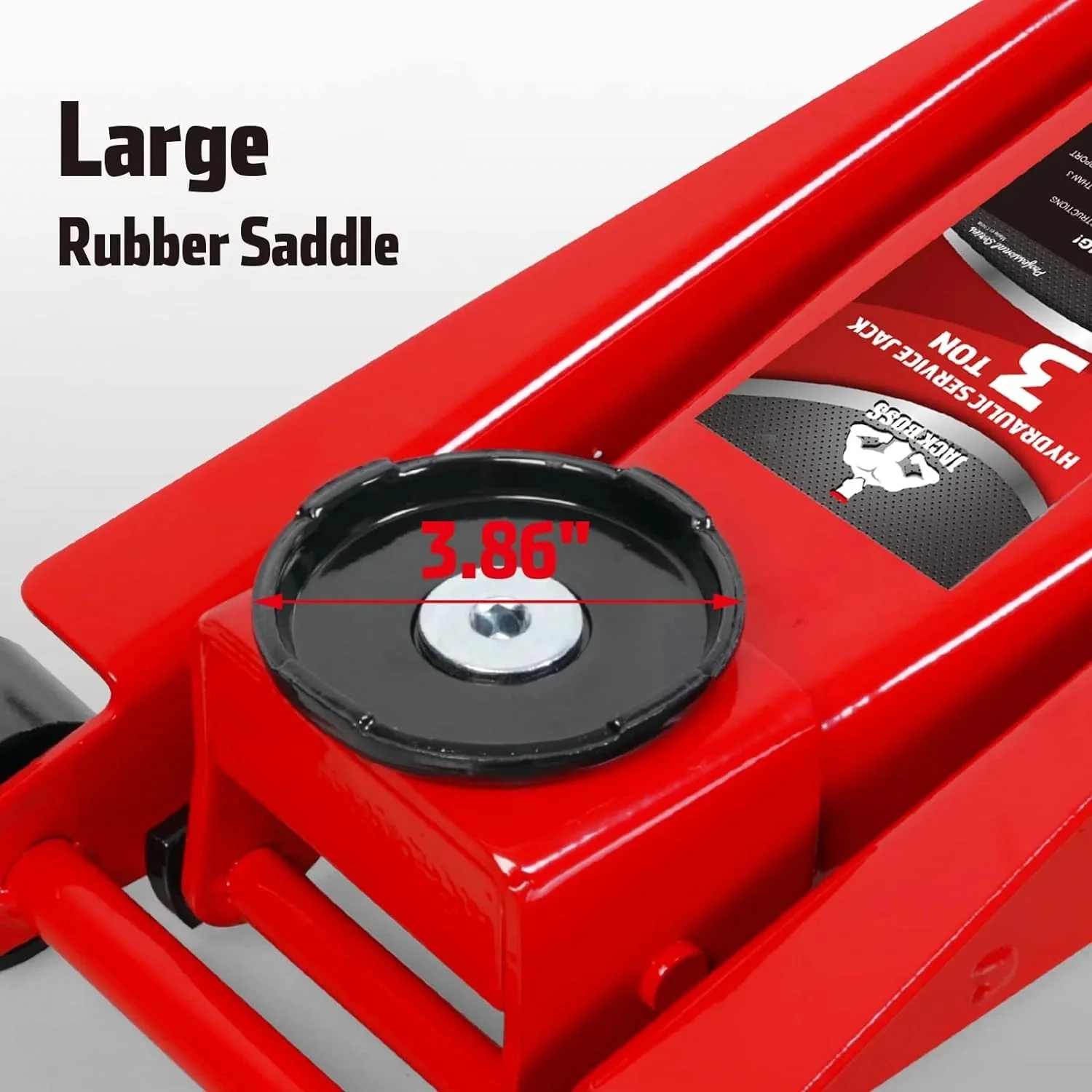 3 Ton Low Profile, Aluminum and Steel Racing Floor Jack with Dual Pistons Quick Lift Pump for Sport Utility Vehicle, Lifting Range 3-15/16" min to 18-5/16" max, Red - Image 14