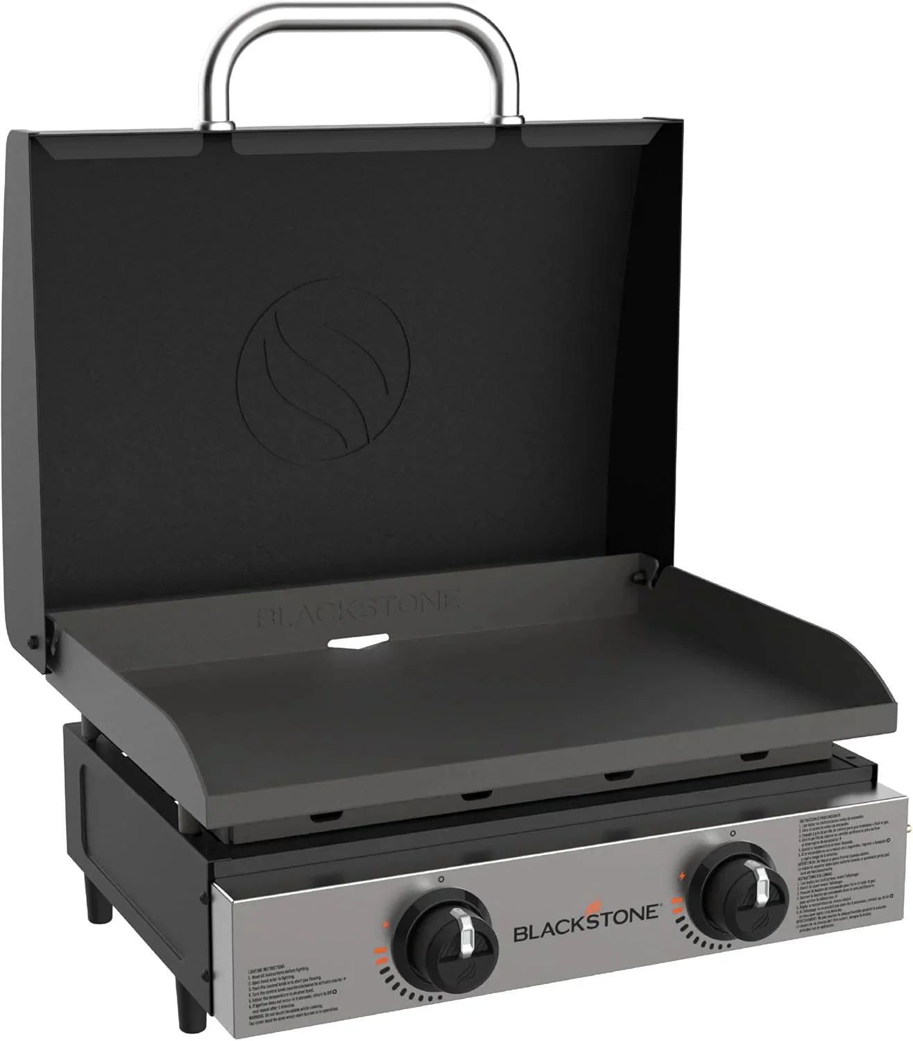 Blackstone 1666 22” Tabletop Griddle with Stainless Steel Faceplate, Powder Coated Steel, Black - Image 3