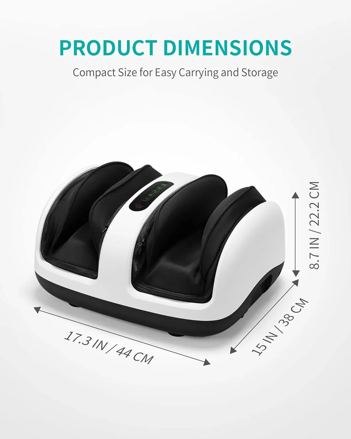 Nekteck Shiatsu Foot And Calf Massager With Heat - White - Image 9