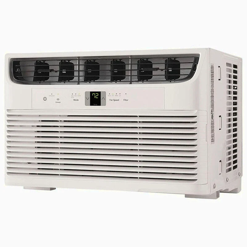 8,000 BTU Window Air Conditioner With WiFi And Remote, Multi-Speed, Eco Mode, White