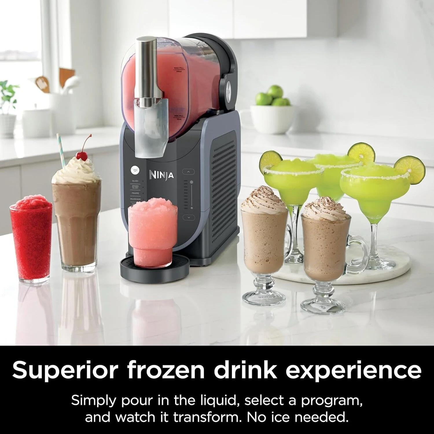 SLUSHi 88 Oz. Frozen Drink And Slushie Machine, Black - FS301 - Image 3