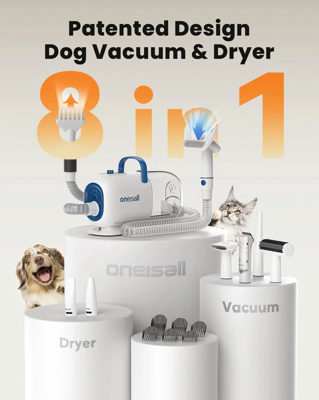 8-In-1 Dog Grooming Vacuum And Dryer Kit - Image 2