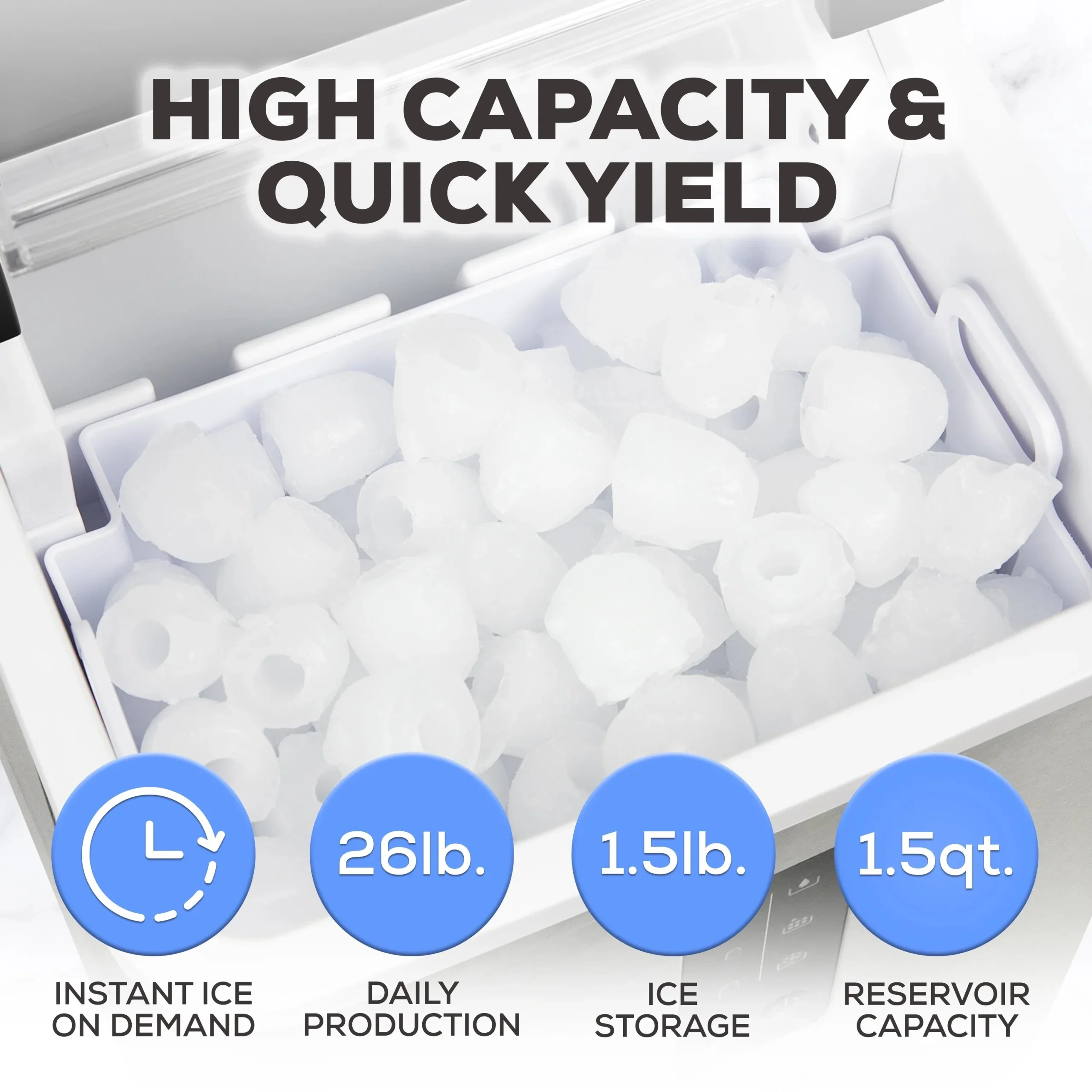 Igloo Self-Cleaning Countertop Ice Maker, 1.5 qt, 26 lbs/24 Hours, Aqua - Image 37
