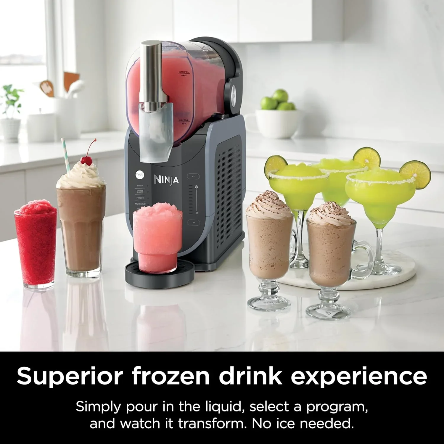 SLUSHi Frozen Drink And Slushie Machine, 88 oz, 5 Preset Programs, Black - FS301 - Image 2